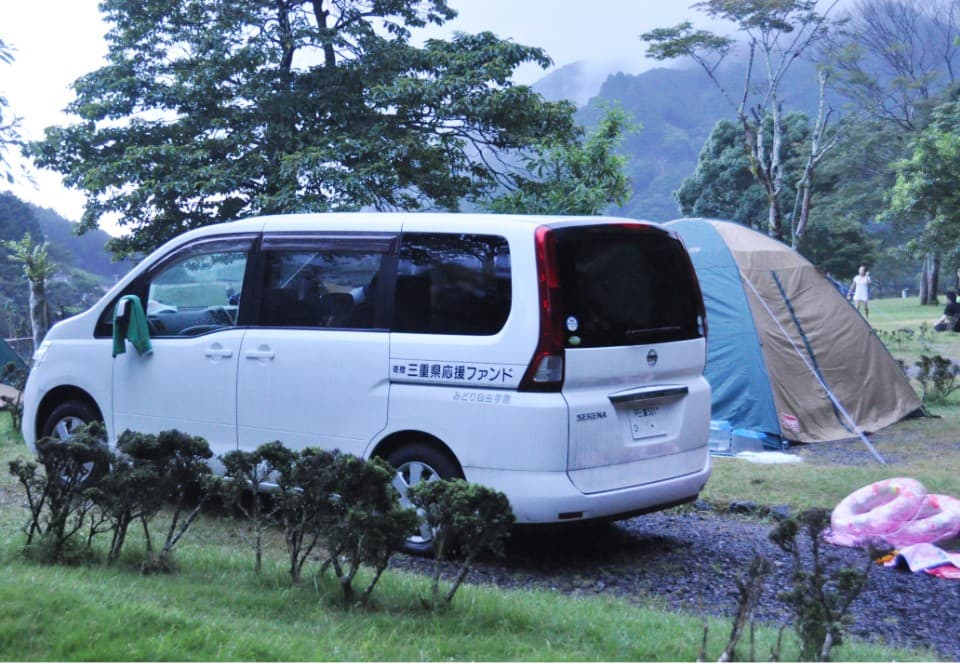 寄贈第1号のセレナでキャンプへ